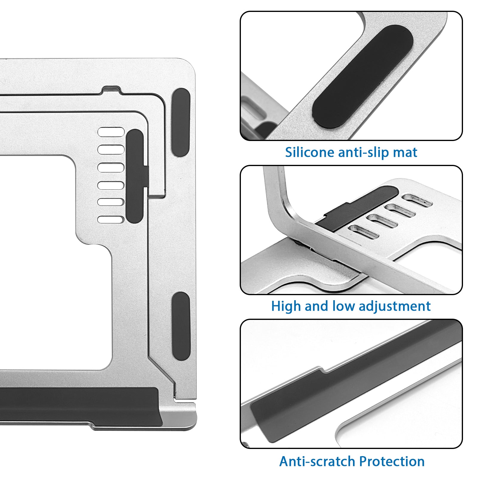 Musiin Drum Controller Foldable Stand Compatible with NI Maschine MK3,Ableton Push3, Akai MPC One+,MPC Live 3,Behringer Mixer lift adjustable,Solid Aluminum Portable Folding Stand for Home Studio