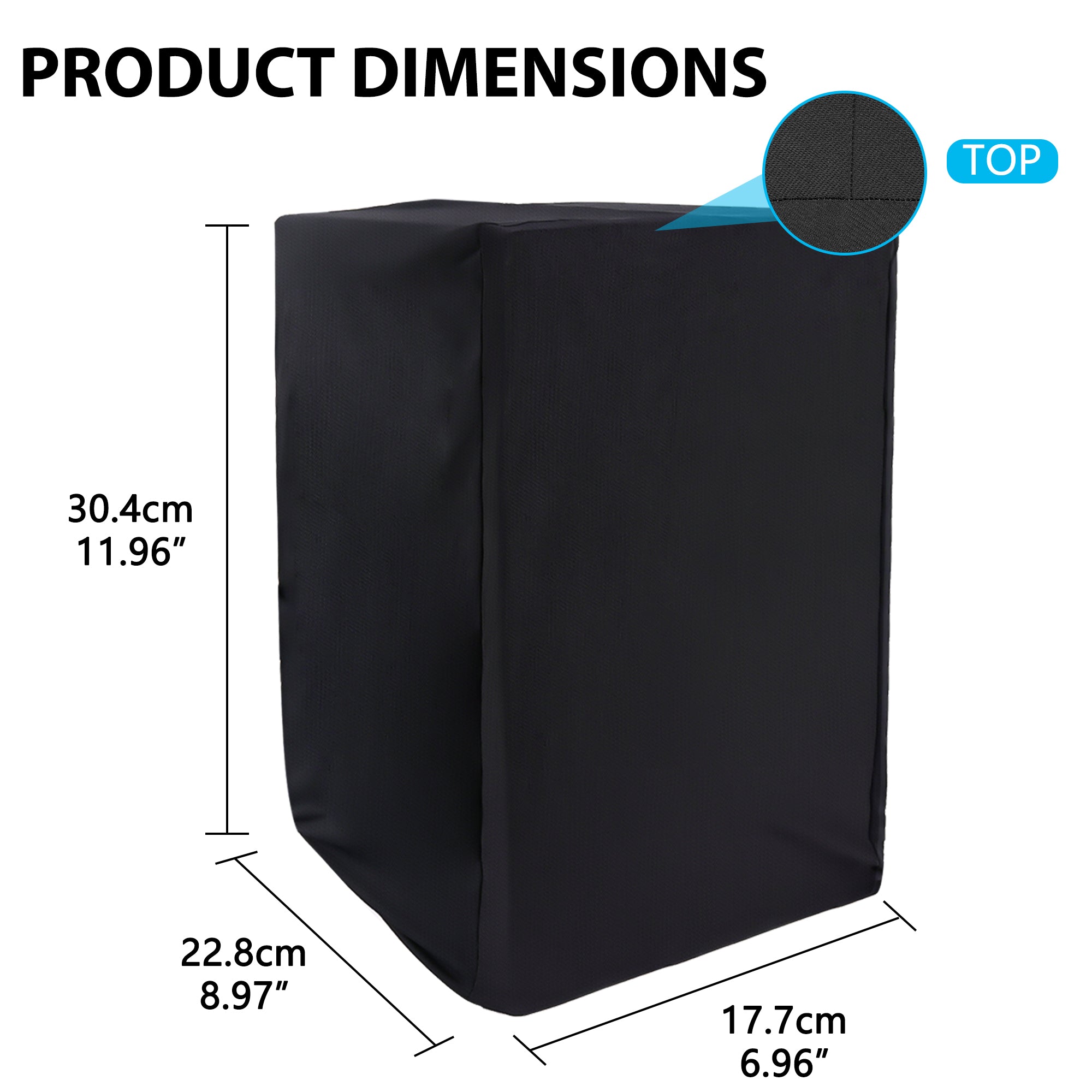 Musiin Studio Monitor Dust Cover Protective Compatible With YAMAHA HS5 Admin Audio T5V KRK Rokit 5 G4 Black 5-Inch Professional Powered Speaker cover(2 packs)
