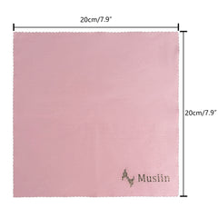 Musiin Original Guitar Cleaning Cloth, Custom Soft Microfiber, Lint-Free Polishing Cloth for Guitar, Violin, Piano, Keyboard, Trumpet, Clarinet. (6 Colors Packs)