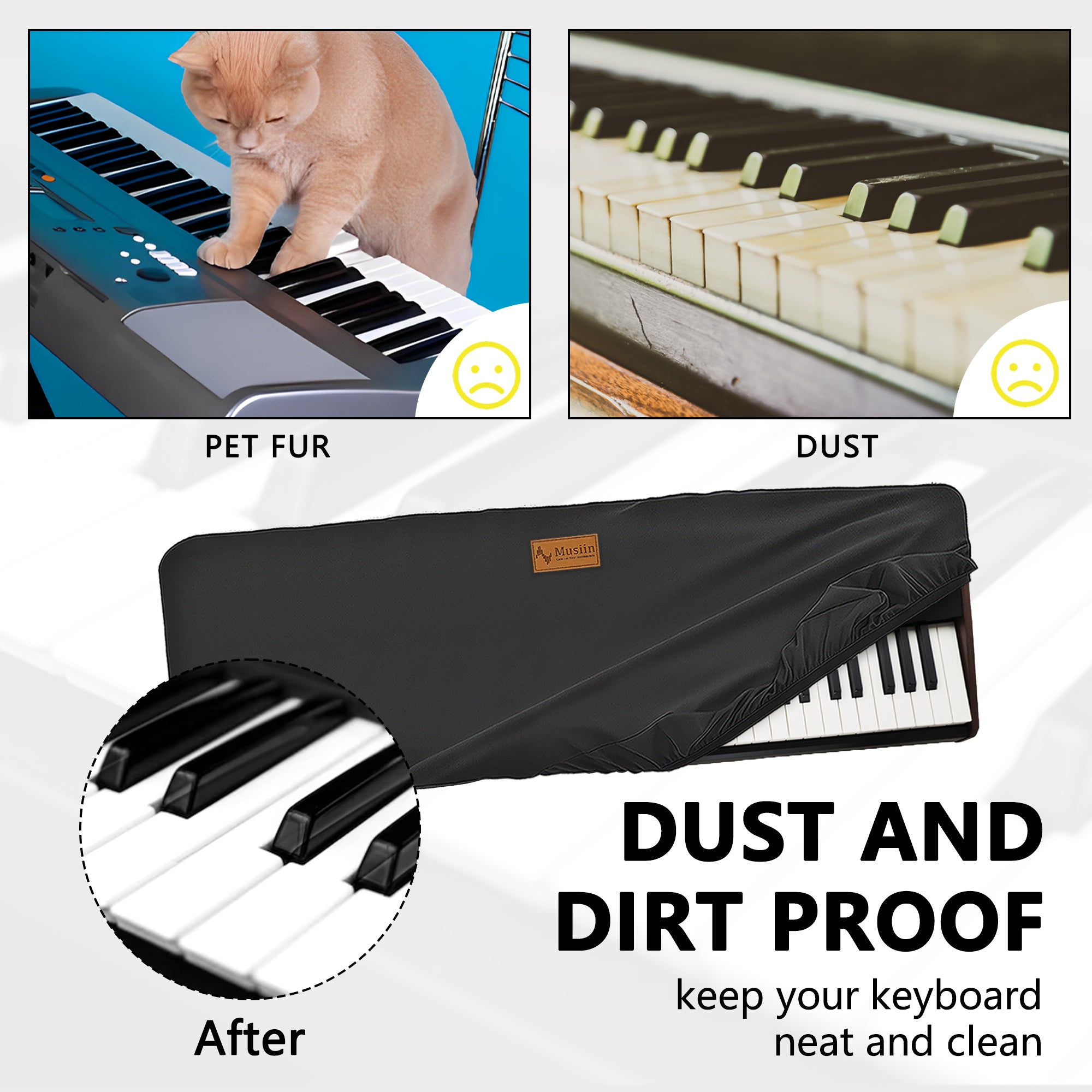 Musiin 88 Key Piano Keyboard Cover Compatible with Nord Grand2
