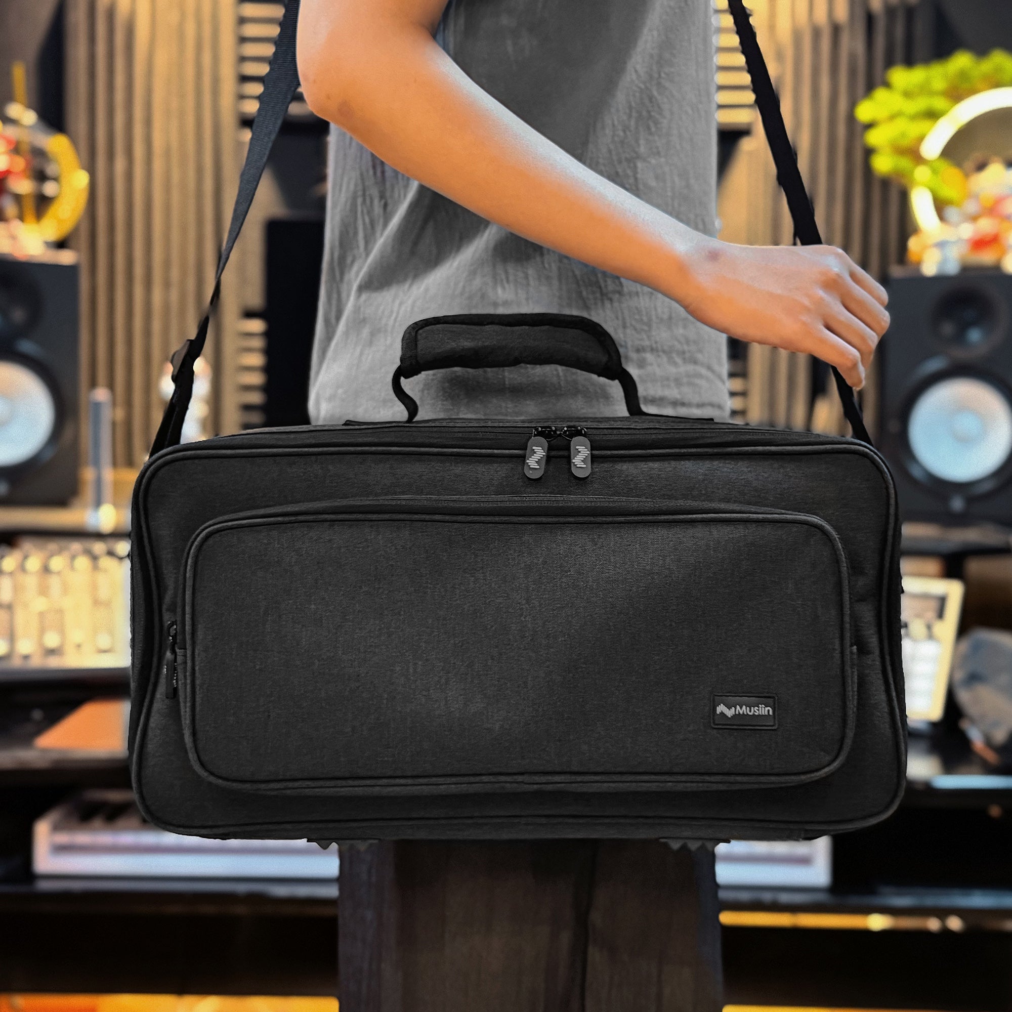 Musiin Audio Device Commute Bag Compatible with Boss GX-10,Akai Mini IV