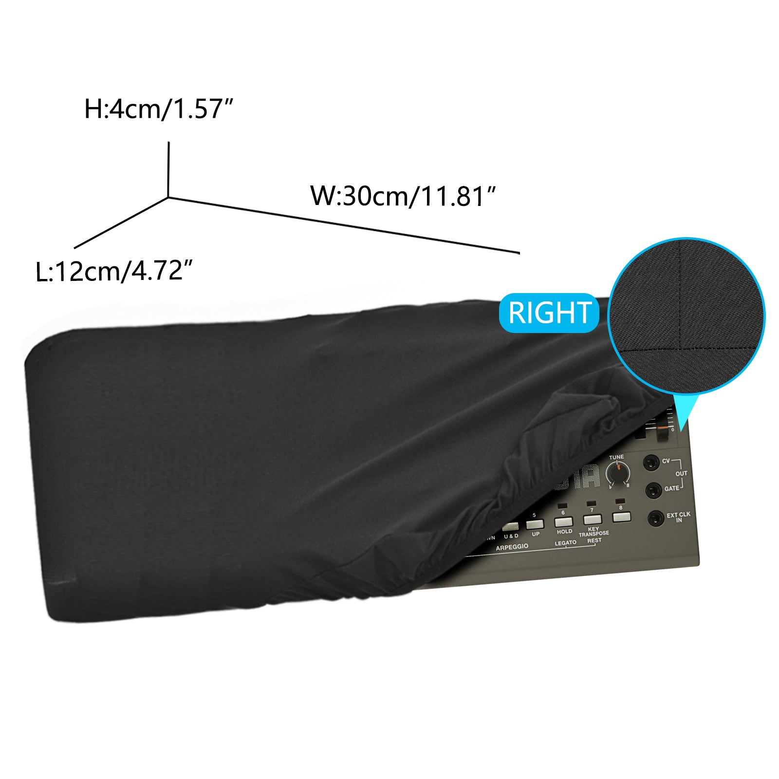 Musiin Pro Shield: Ultimate Stretch-fit Chinlon Synthesizer Cover - Water & Dust Resistant, Compatible with Roland D-05 SH-01A SE-02 synthesizer VP-03 Vocoder