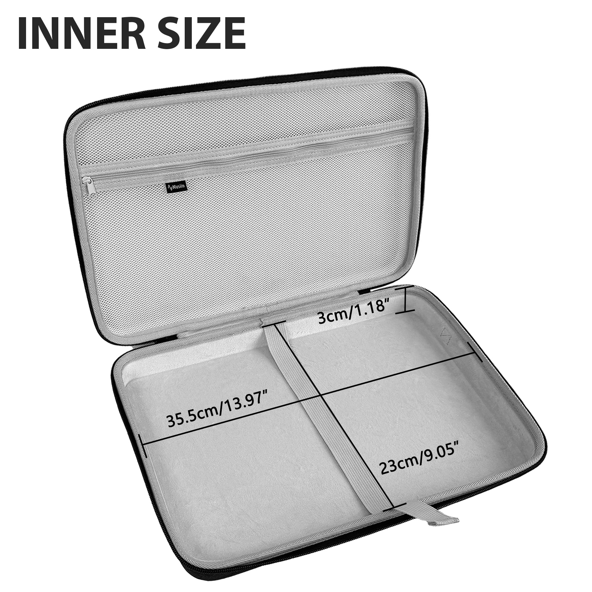 Musiin Premium Velvet Midi Keyboard Case Compatible with MPK Mini IV, Arturia MiniLab 3, MiniLab MkII 25 Slim, Keyboard cover Midi Controller Synthesizer case(Grey)