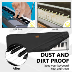 Musiin 88 keys piano keyboard dust cover, compatible with KORG KROME-88, KROSS 2-88, KROSS 88MB, KROME EX88, Deluxe Chinlon Dustproof & Anti-scratch, Silky Feel & Tailored Design