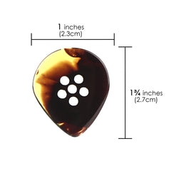 Musiin Premium thick Pick Hand-Made Blade Style Fat Tone for Electric Guitar Bass Acoustic Jazz Blues Guitar(Tortie)