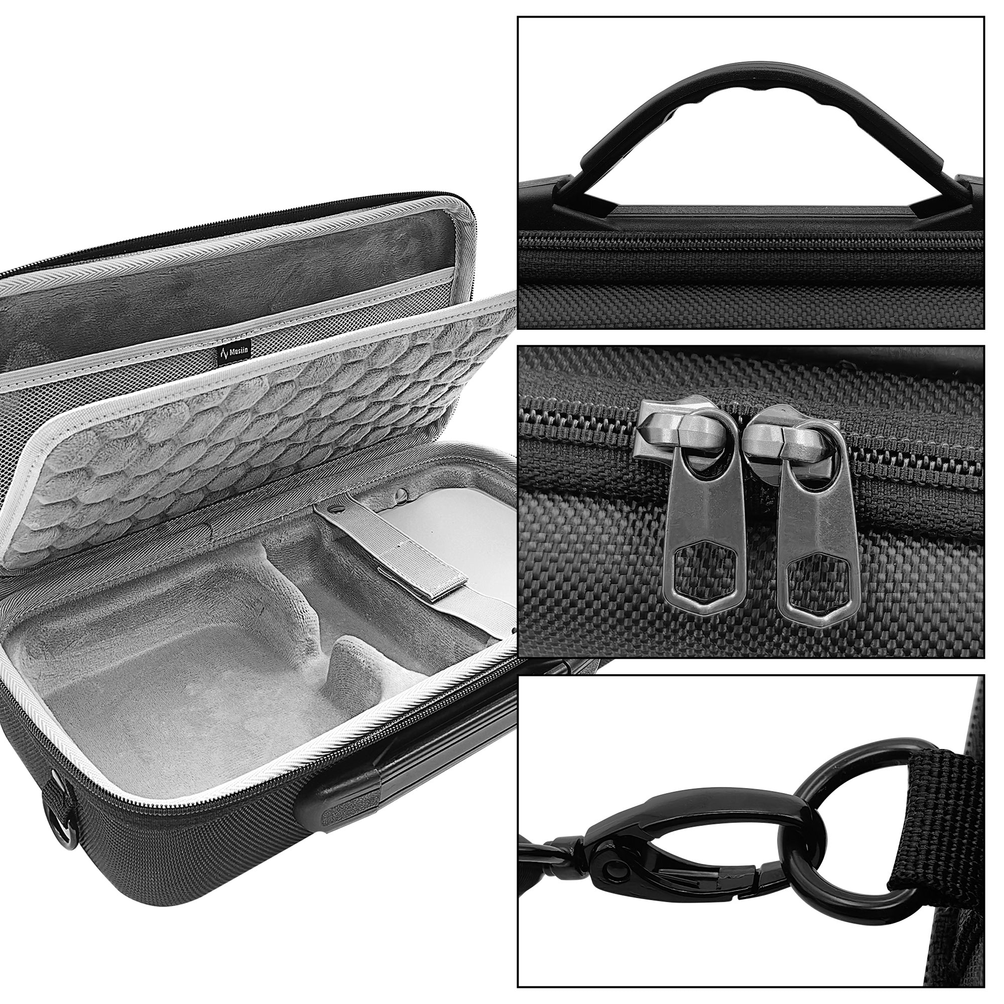 Musiin Premium Mac Case with Straps in Ultimate Protection Compatible with 2024 Mac Mini M4/Mac Mini M4 Pro Case, Travel-Ready for Magic Mouse, Magic Keyboard, Magic Trackpad and Accessories.