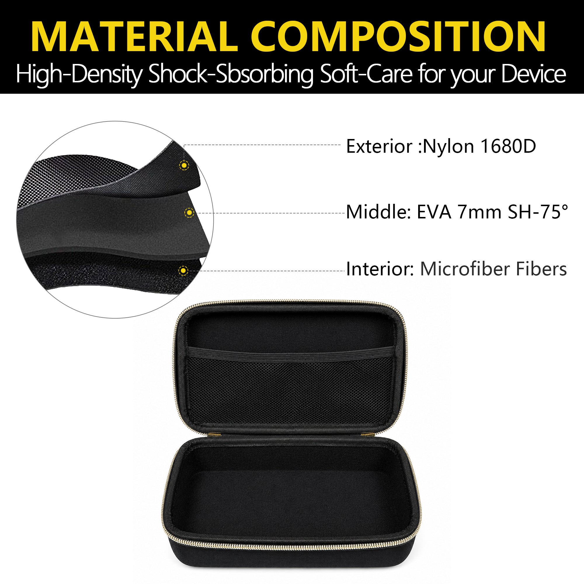 Musiin Custom Case Compatible With Focusrite 2i2 3rd Gen(Gold Tone Edition)