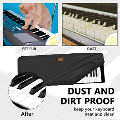 Musiin 49 Keys Piano Keyboard Dust Cover, compatible with A-500PRO, NI A49, Nektar Panorama T4 49, M-Audio Oxygen 49, Premium Chinlon Anti-scratch and dustproof, Soft Touch & Fitted design