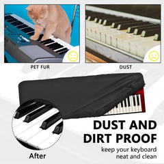 Musiin 73 and 76 keys piano keyboard dust cover,compatible with Nord Electro 6D 73 key, Yamaha NP-15, Luxury Chinlon Anti-dust & Scratch-proof, Smooth Touch & Custom Fit