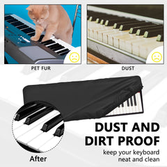 Musiin 61 keys piano keyboard dust cover, compatible with Sequential Prophet-6,Roland 61P, 61K, 61KL, Arturia KeyLab 61 Mkll, Premium Chinlon Anti-scratch and dustproof, Soft Touch & Fitted design