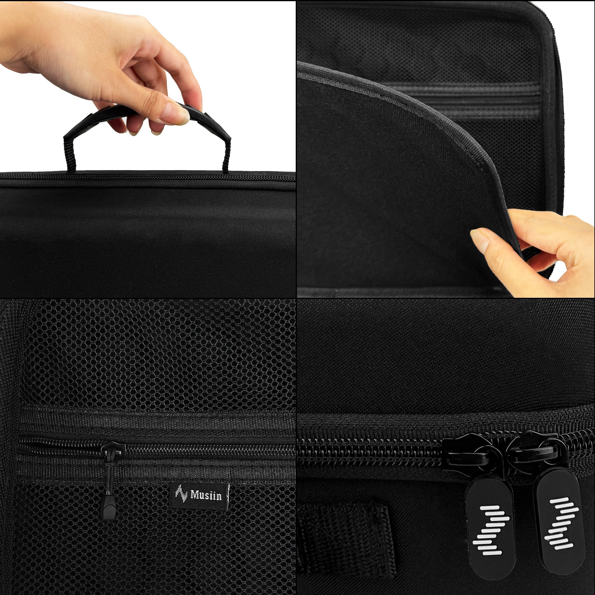 Musiin Guitar Effects Pedal Case Compatible with IK Multimedia TONEX Pedal X-VIBE, X-DRIVE, X-SPACE, X-TIME, Suitable for Performance, Practice and Travel Portable Shockproof Storage with strap