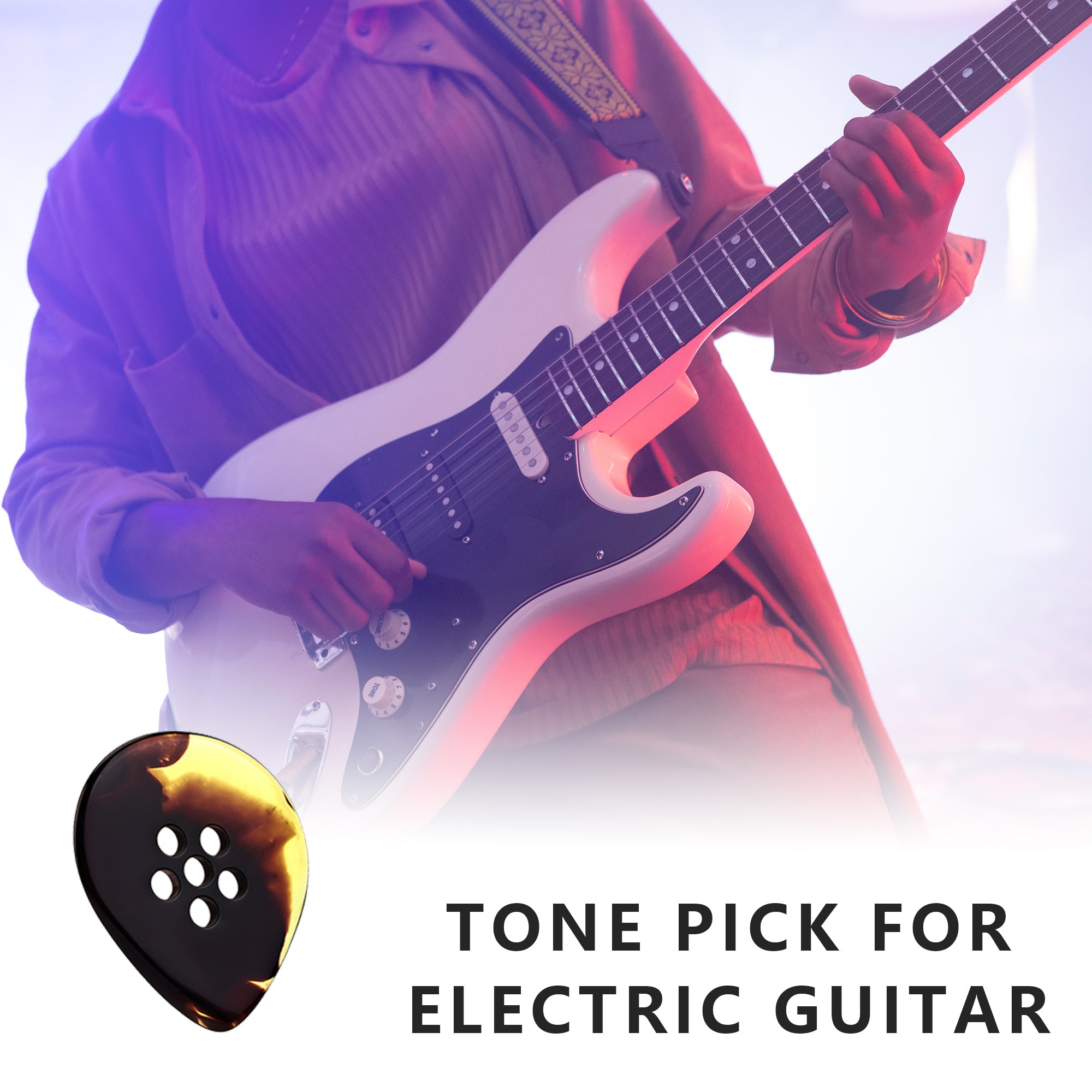 Musiin Premium Hand-Made Blade Style Guitar Pick – Thick Tone Pick Set for Electric, Rock Jazz & Blues – Rich Full Sound for Precise Strumming & Lead Playing