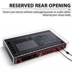 Musiin Audio Workstation Acrylic Protective Cover Compatible with MPC Live 3, Transparent Material, Reserved Wire Groove, Waterproof and Dustproof, Suitable for Home Studio Desktop Protection