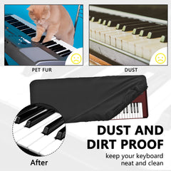 Musiin 61 keys piano keyboard dust cover, Compatible with KORG Pa1000, Pa700, Pa700RD, Pa700 ORIENTAL, Pa600, Pa600QT, and Pa300,Luxury Chinlon Anti-dust & Scratch-proof, Smooth Touch & Custom Fit