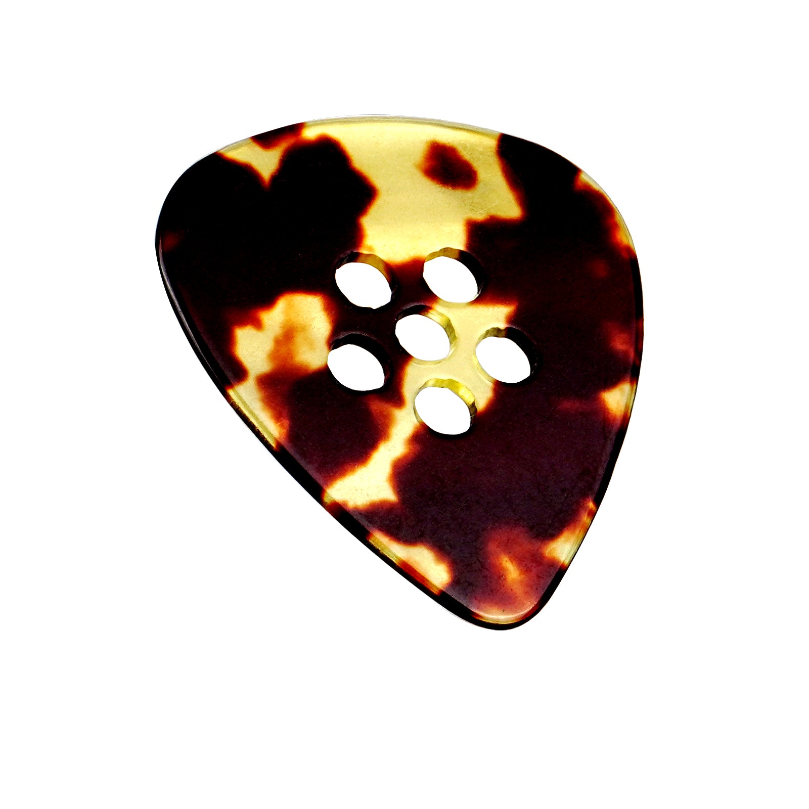 Musiin Custom Premium Guitar Pick Hand-Made Clear Tone pick for Electric Guitar Bass for Funk Jazz Blues Music (Tortie)