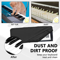 Musiin 61 keys piano keyboard dust cover, compatible with Yamaha MODX6 61, MODX M6,YPT-280, YPT-270, PSR-E273, PSR-E360 keyboard, Premium Chinlon Anti-scratch and dustproof, Soft Touch & Fitted design
