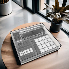 Musiin Drum Controller Acrylic Cover Compatible With Native Instruments Maschine+ Mk3,Transparent Material,Reserved Wire Groove,Waterproof and Dustproof, Suitable for Home Studio Desktop Protection