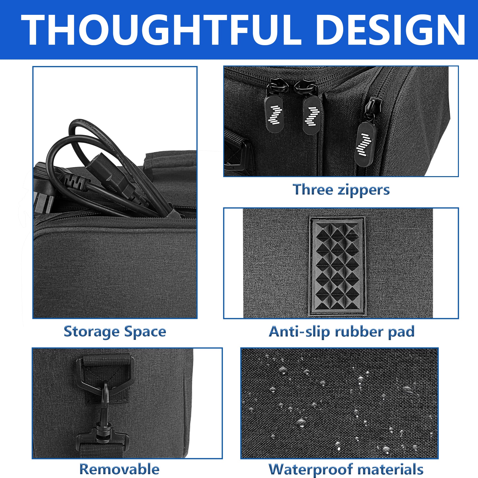 Musiin Digital Mixer Bag Bluetooth Speake commuter bag Compatible with Behringer XR18,XR12,XR16,Sony ULT FIELD 5,FIELD 3,JBL Xtreme 4,Bose SoundLink Max,Yamaha THR5/5A, Essential for Daily protect