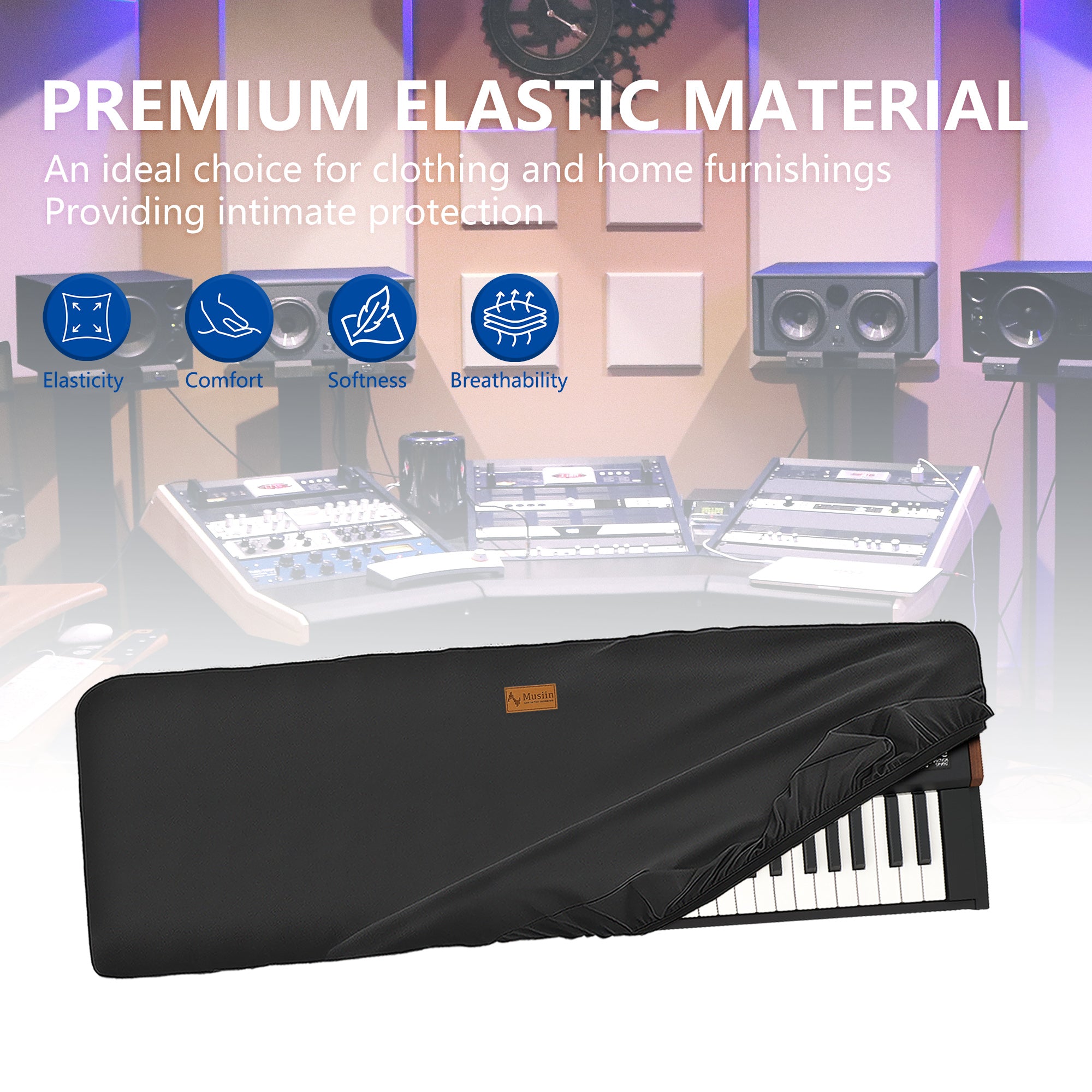 Musiin Premium 73 Key Keyboard Cover Compatible with KORG KRONOS 3 61