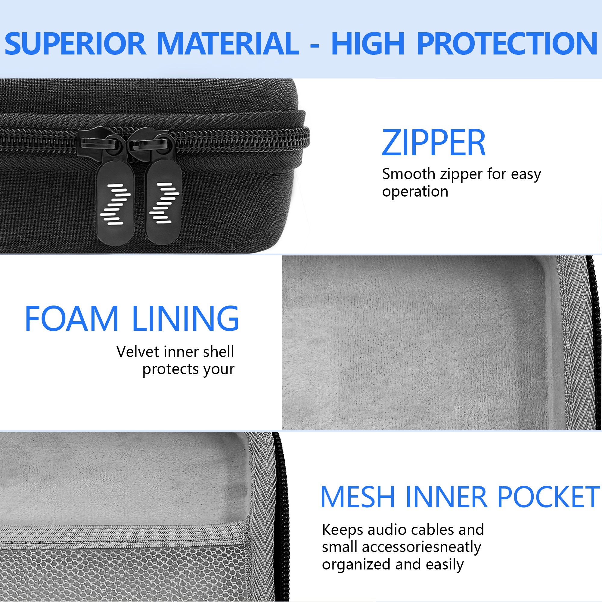 Musiin Sampler Synthesizer Case compatible with Roland AIRA Compact P-6, S-1, T-8, J-6, E-4. Dual zipper design, with mesh pockets and velvet lining. Portable, handheld storage bag(Grey)