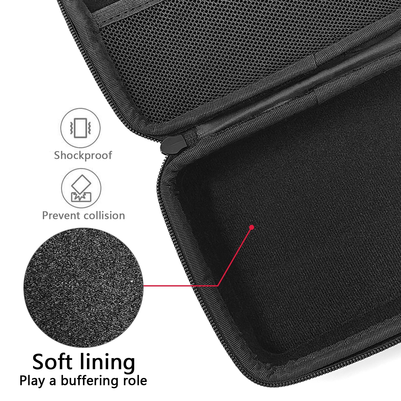 Musiin Audio Interface Case,Compatible with Focusrite Scarlett 2i2 4th Gen/Scarlett 2i2 Anniversary Edition,Travel Portable Bag with Handle,Mesh Pocket,Smooth Dual Zippers,for Studio and Stage