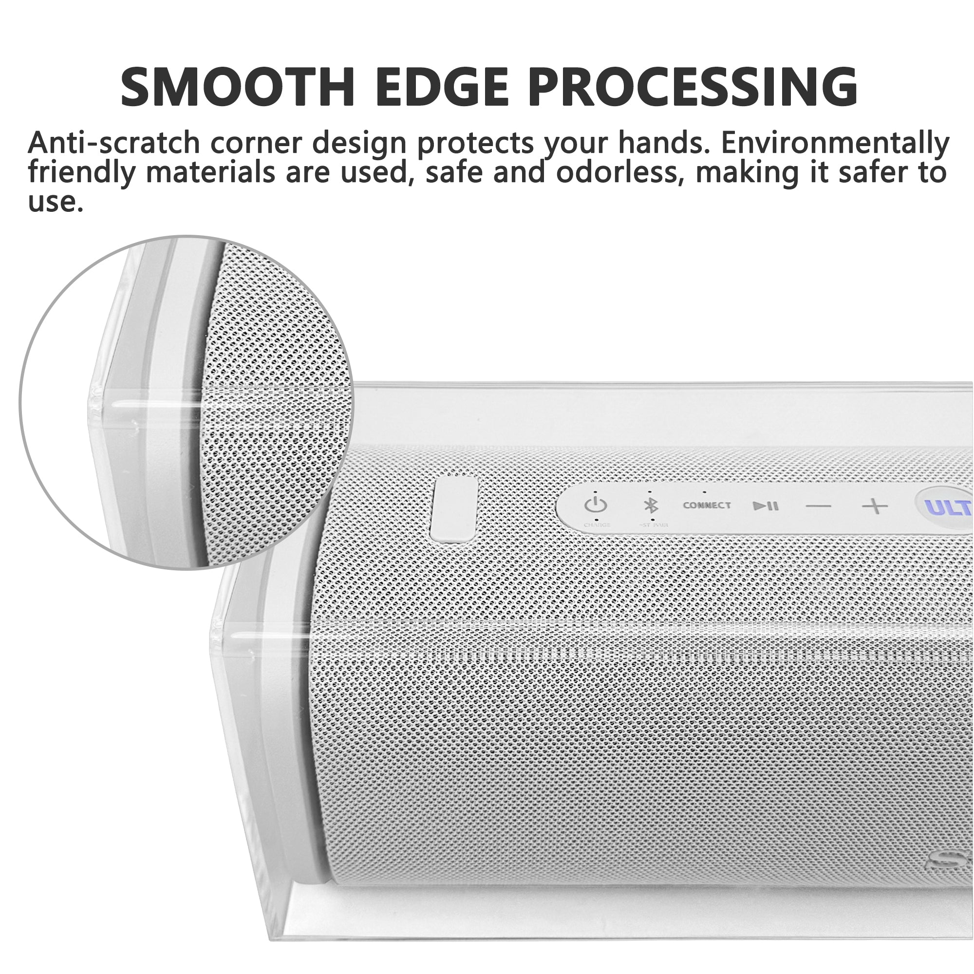 Musiin Portable Bluetooth Speaker Cover Compatible with Sony ULT FIELD 5, Transparent Acrylic Material, Reserved Wire Groove, Waterproof and Dustproof, Suitable for Home Studio Desktop Protection