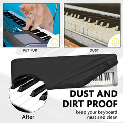 Musiin 88 keys piano keyboard dust cover, compatible with KORG KROME-88, KROSS 2-88, KROSS 88MB, KROME EX88, Deluxe Chinlon Dustproof & Anti-scratch, Silky Feel & Tailored Design