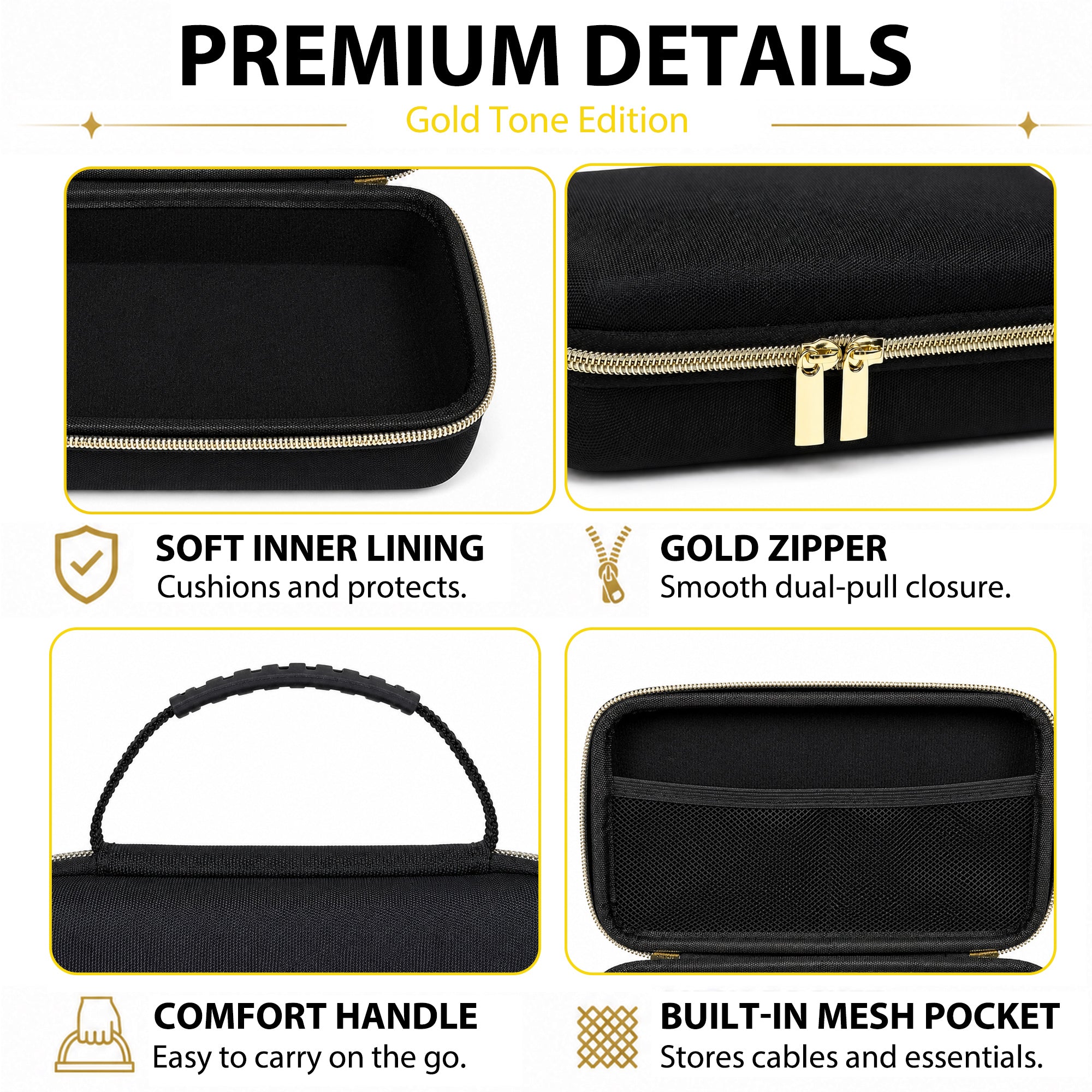 Musiin Custom Case Compatible With Focusrite 2i2 3rd Gen(Gold Tone Edition)