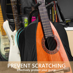 Musiin Premium Classical Guitar Cover compatible with Yamaha CG122 Fender Classical Nylon String Guitars, Portable Sleeve Black Stretchy Fabric Dust Cover(CG-L)