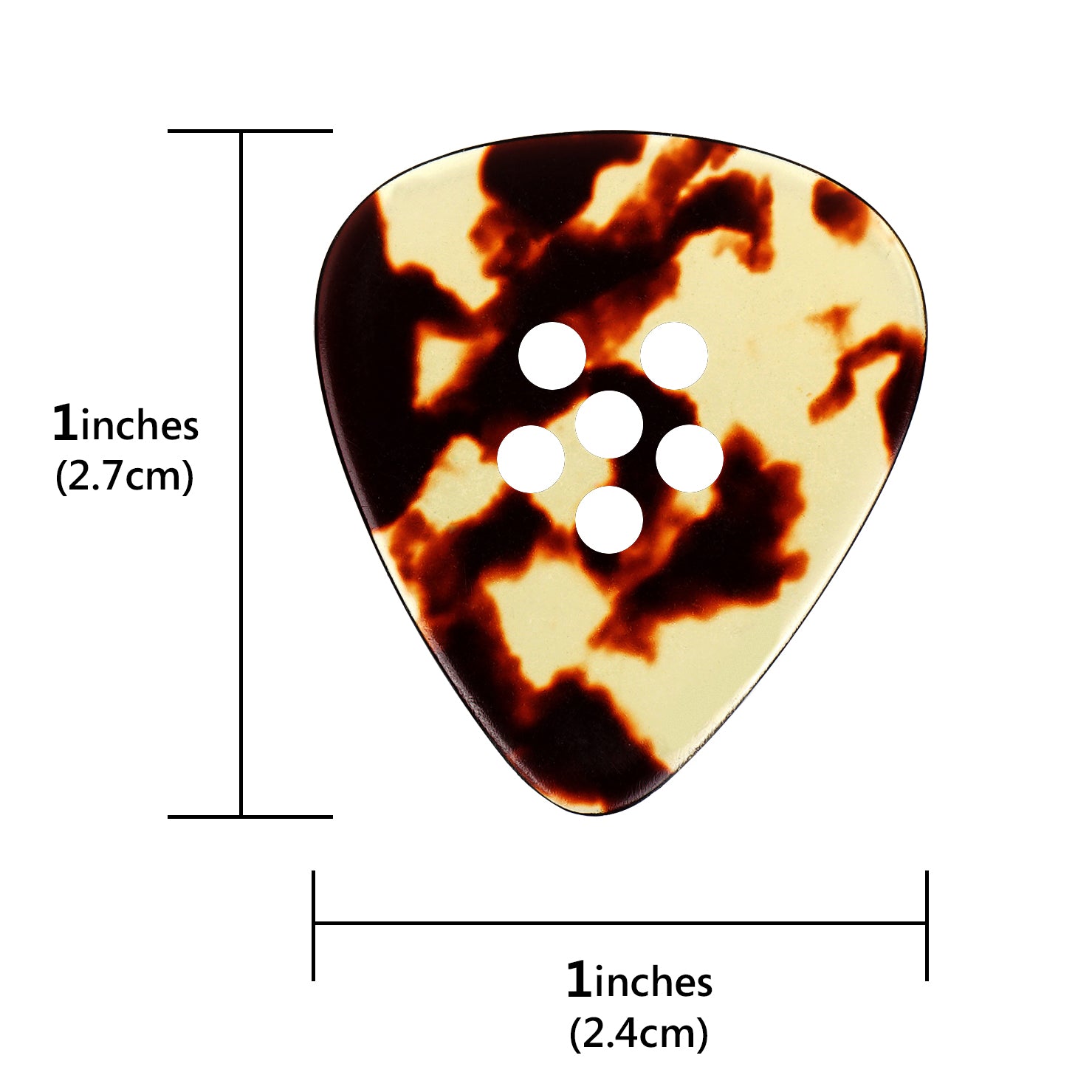 Musiin Custom Premium Guitar Pick Hand-Made Clear Tone pick for Electric Guitar Bass for Funk Jazz Blues Music (Tortie)
