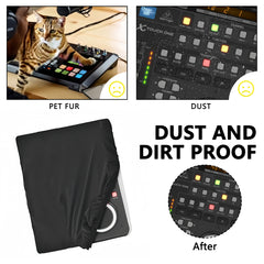 Musiin Studio Premium Mixer Cover Compatible with Behringer X-Touch one, Roland TD-25KVX/KV,TD-27KV2/KV,TD-17 Drum Sound Module Dust Cover,Stretchable Chinlon, Dust & Pet Hair Daily Protection