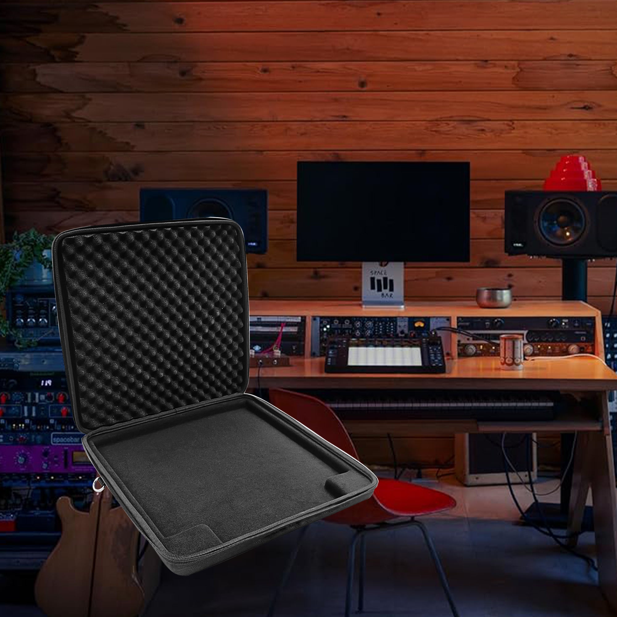 Musiin Audio Workstation Controller Case Compatible with Ableton Push 3 Hard Shell Features Crossbody Strap, Eva Shell, Fleece Lining to Protect Your Device from Damage