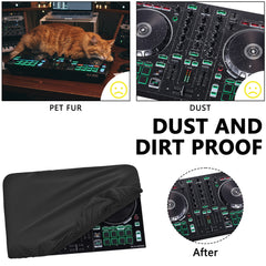 Musiin DJ Controller Cover, Compatible With Roland Mixer DJ-202,DJ-707M,TR-1000,Deluxe Chinlon Dustproof & Anti-Scratch, Silky Feel & Tailored Design, Suitable for Home, Studio & Live Performance Use