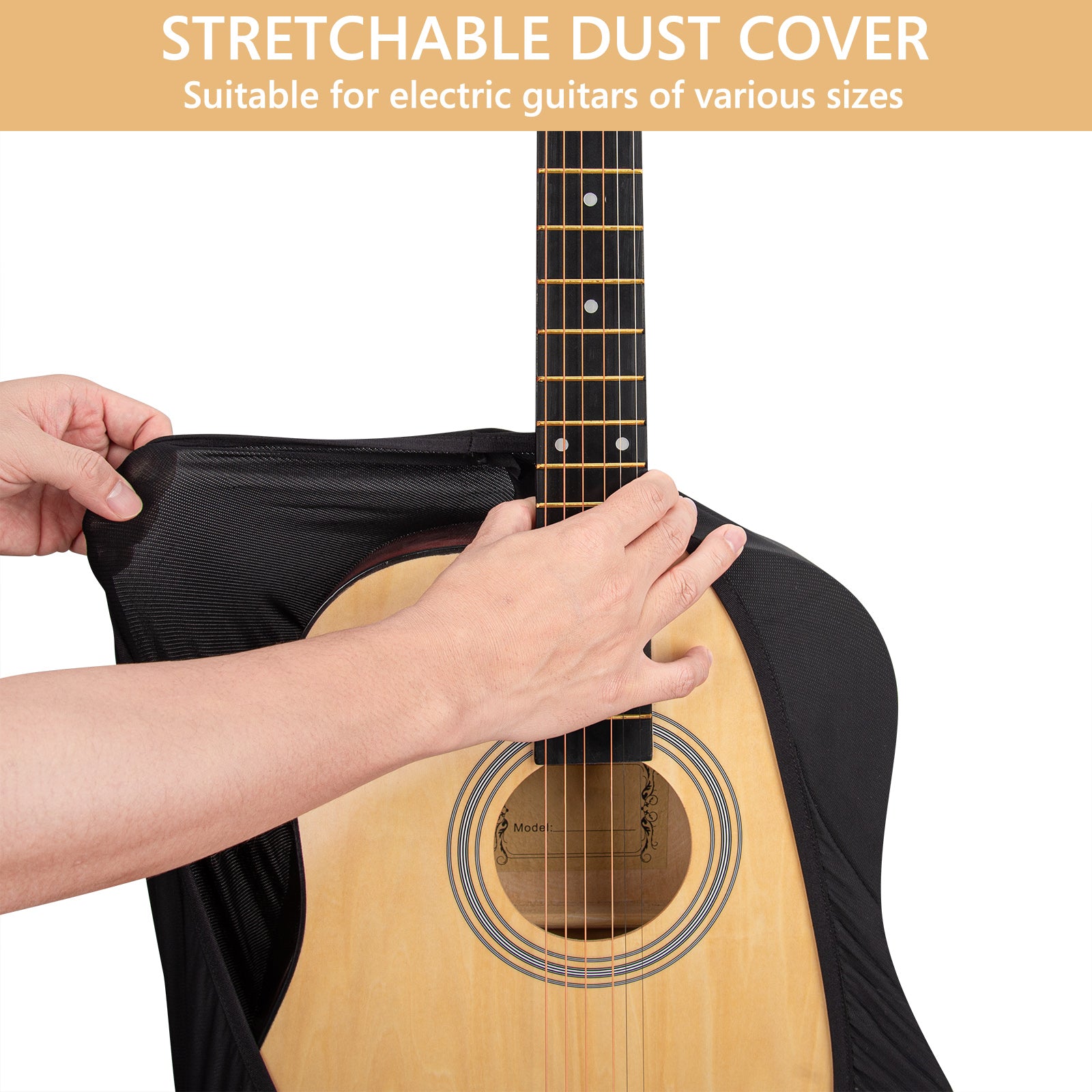 Musiin Premium Guitar Cover for Acoustic and Bass Guitars- Tailored Protection compatible with Fender Gibson Martin Taylor Donner Acoustic Bass Guitars(AG-L)