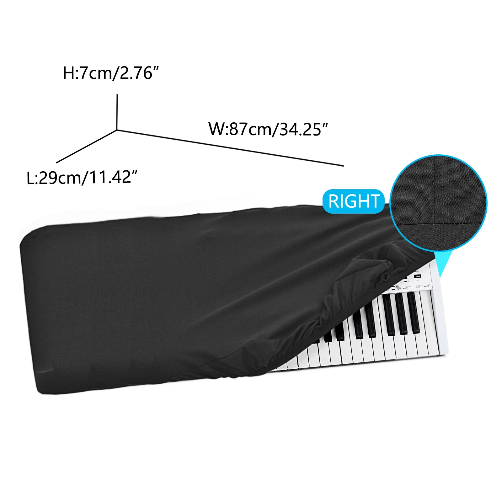 Musiin custom ultimate stretch fit nylon keyboard cover for ultimate protection, compatible with Arturia KeyLab 61 MkII keyboard