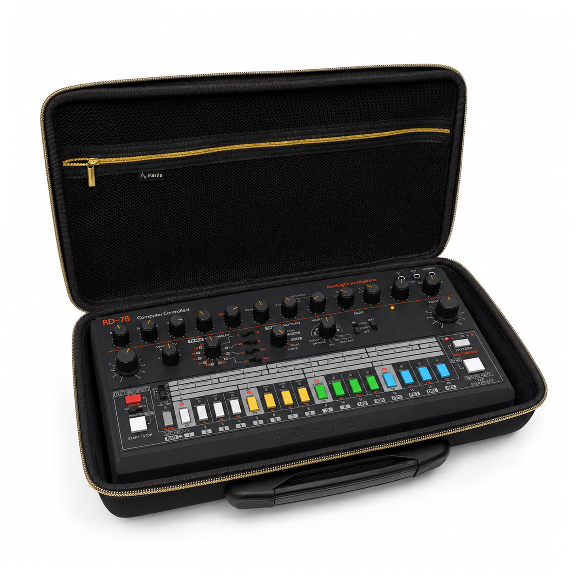 Musiin Audio Device Case Compatible with Behringer RD-78,Zoom R12,SSL 12