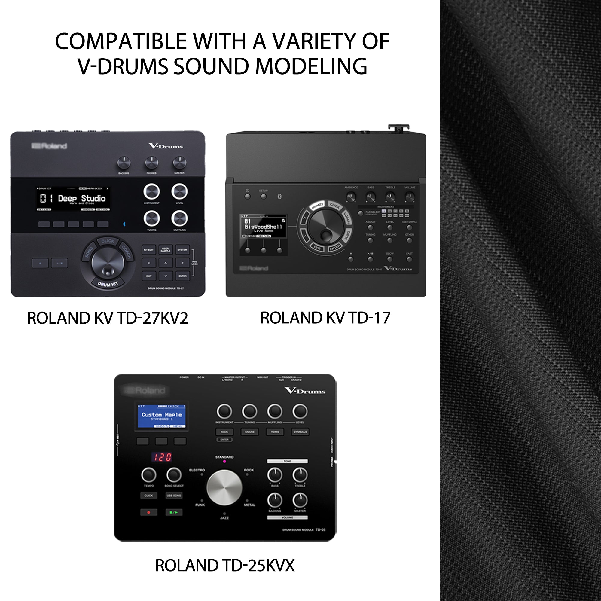 Musiin Studio Premium Mixer Cover Compatible with Behringer X-Touch one, Roland TD-25KVX/KV,TD-27KV2/KV,TD-17 Drum Sound Module Dust Cover,Stretchable Chinlon, Dust & Pet Hair Daily Protection