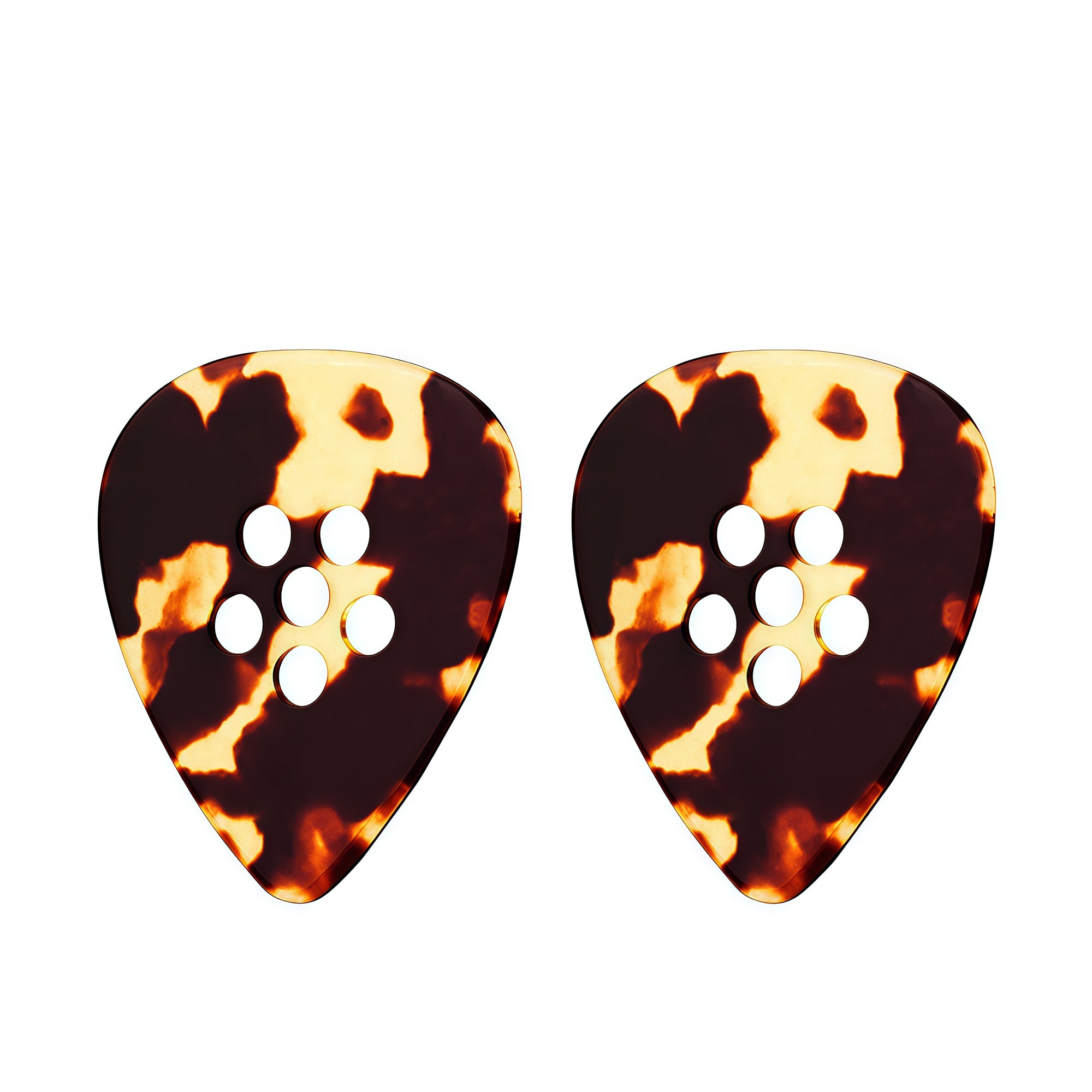 Musiin Custom Premium Guitar Pick Hand-Made Clear Tone pick for Electric Guitar Bass for Funk Jazz Blues Music (Tortie)