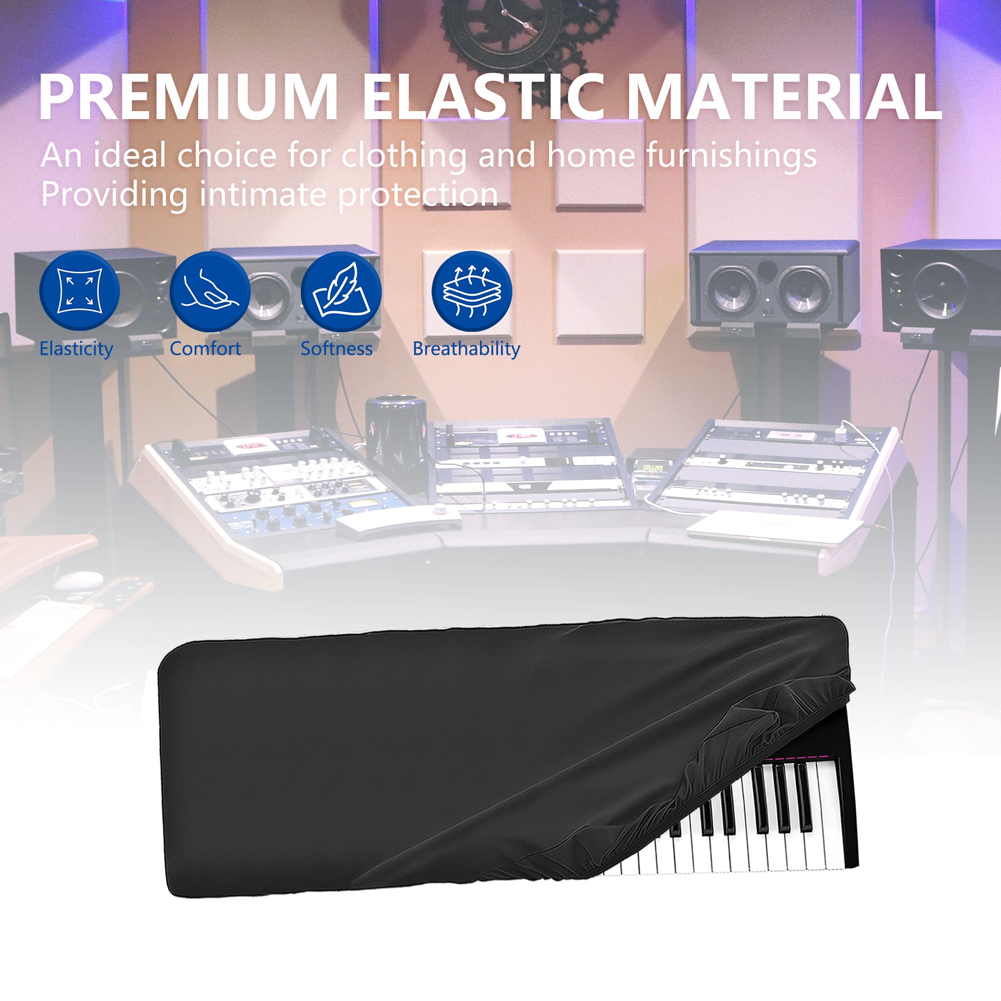 Musiin Premium 61 Key Piano Keyboard Cover Compatible with NI KONTROL S61