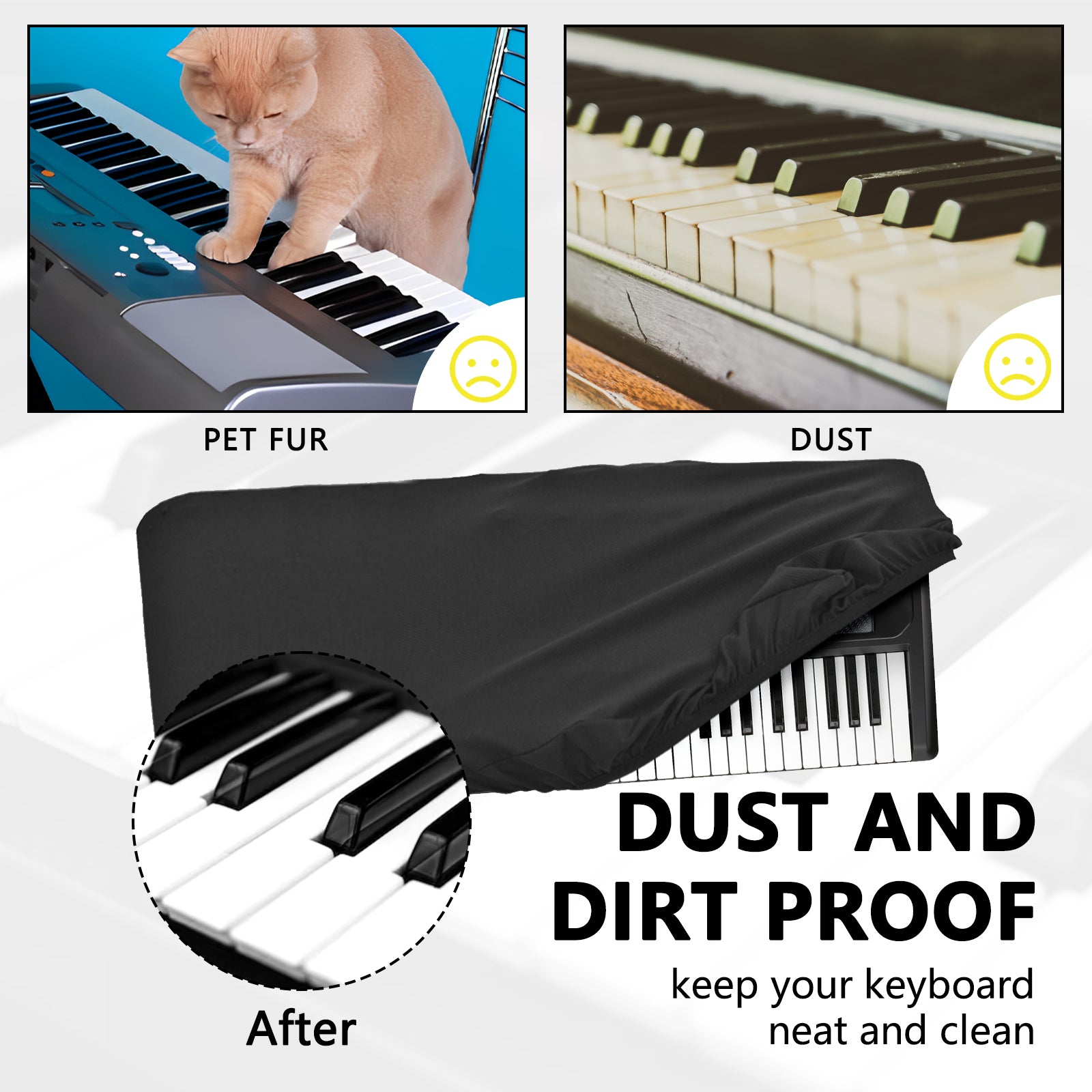 Musiin Pro Shield: Ultimate Stretch-fit Chinlon Keyboard Cover - Water & Dust Resistant, Compatible with KORG EK-50 CSA EK-50 U EK-50 Limitless EK-50 Keyboard