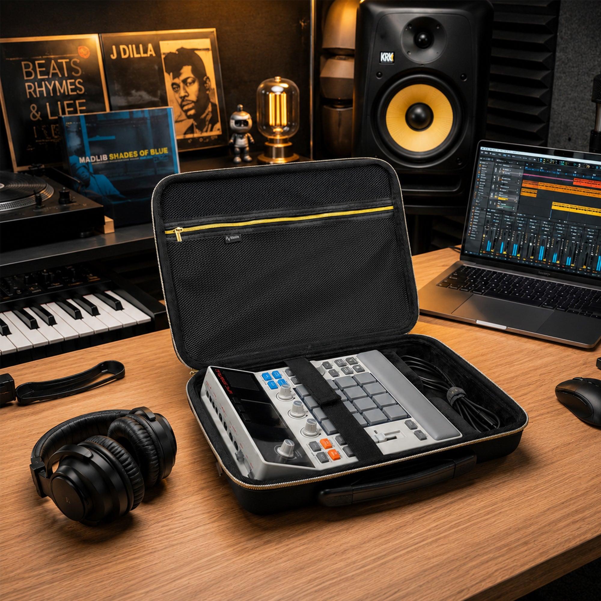 Musiin Sampler Case Compatible with Akai MPC Sample(Gold Tone Edition)