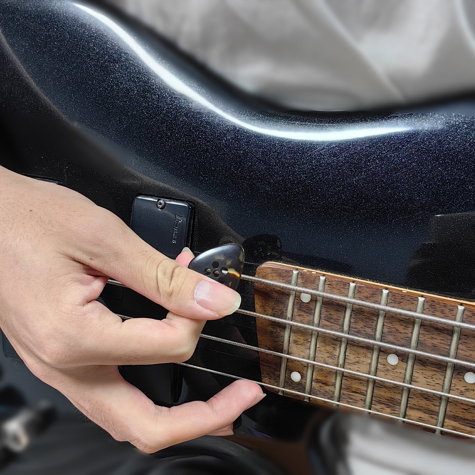 Musiin Hand-Made Jazz Style Fat Tone Premium thick Pick for Electric Guitar Bass Acoustic Jazz Blues Guitar(Tortie)