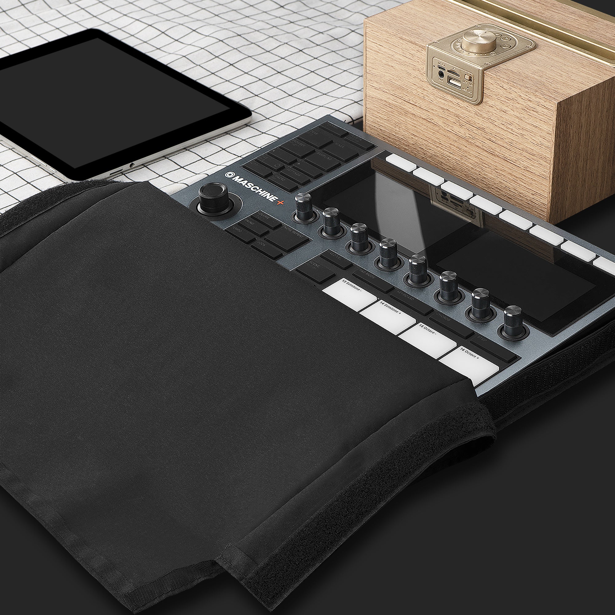 Musiin Music Production Controller Dust Cover is compatible with NI Maschine+ Plus MK3, the custom protective cover is made of waterproof material to prevent scratches, dust and splashes