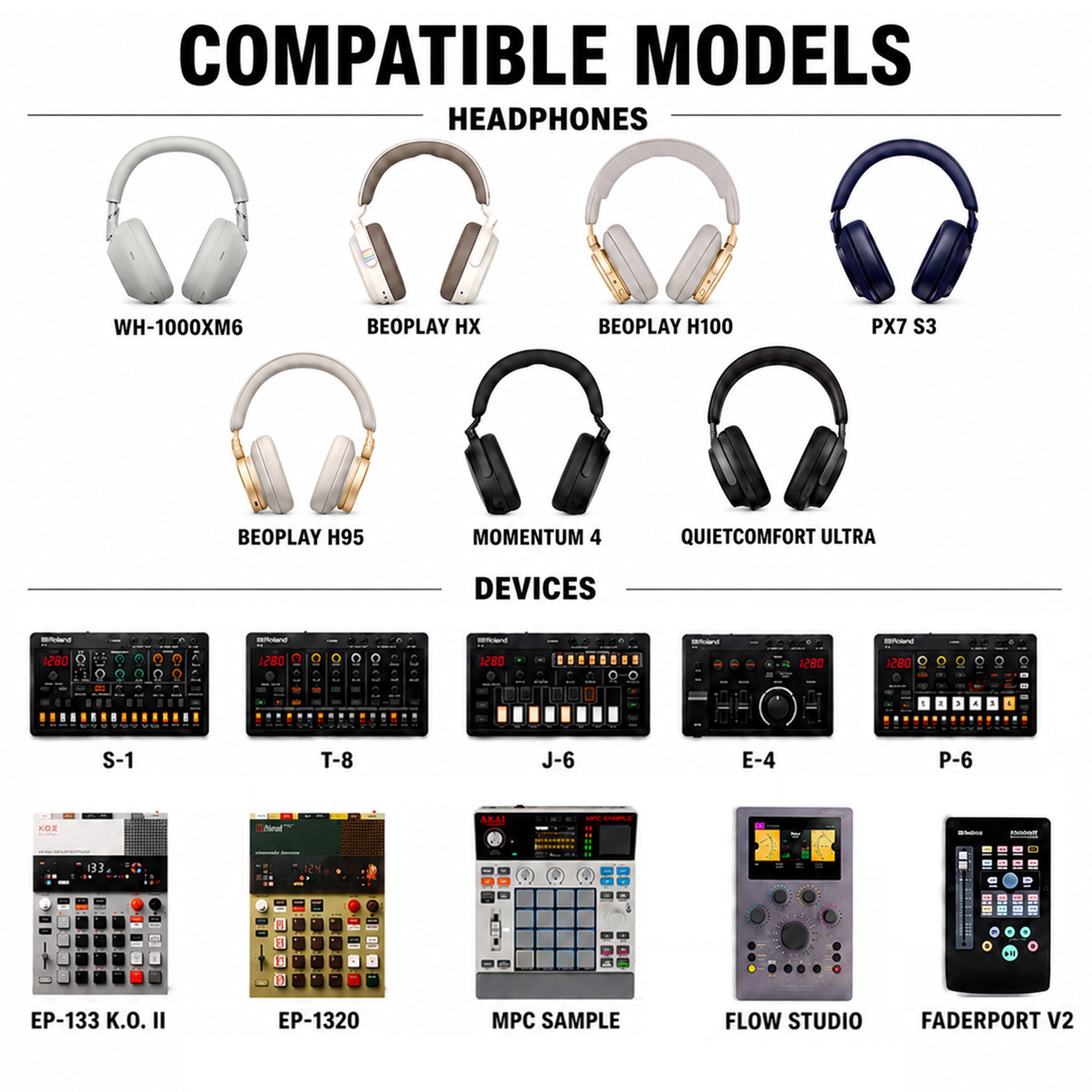 Musiin VNEX Commute Bag Compatible with Akai MPC Sample, Premium Headphone