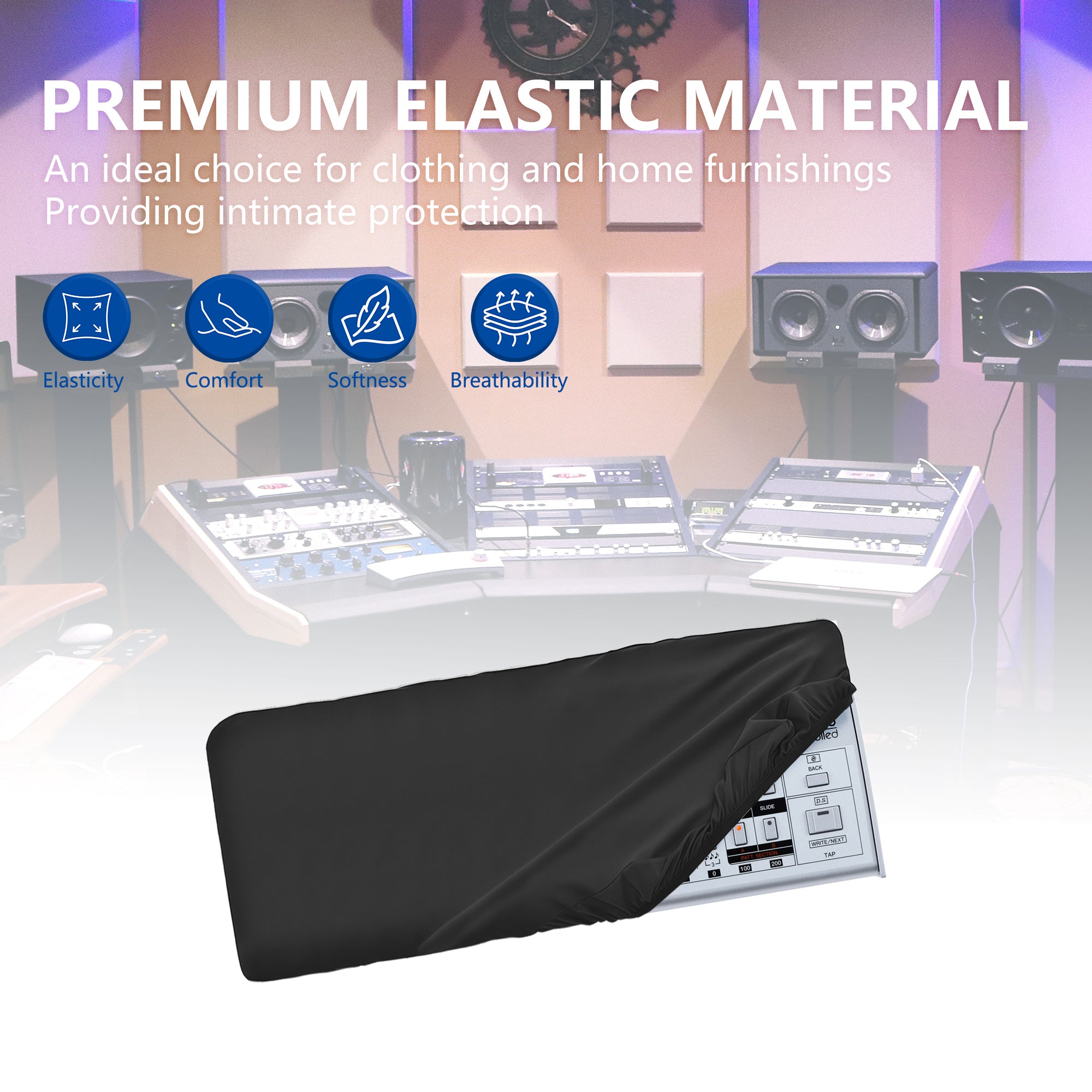 Musiin 25 Keys Piano Keyboard Dust Cover, compatible with Roland K-25m, AKAI MPK Mini MK3, Novation Launchkey Mini MK3,Deluxe Chinlon Dustproof & Anti-scratch, Silky Feel & Tailored Design