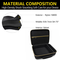 Musiin Custom Acoustic Synthesizer Case Compatible with KORG Phase 8, with Mesh Pocket, Cable Compartment, Gold Zipper and Handle for Studio, Daily Storage and Stage Carrying (Gold Tone Edition)