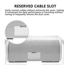 Musiin Portable Bluetooth Speaker Cover Compatible with Sony ULT FIELD 5, Transparent Acrylic Material, Reserved Wire Groove, Waterproof and Dustproof, Suitable for Home Studio Desktop Protection