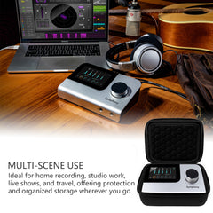 Musiin Custom Audio Interface Case Compatible with Apogee Symphony Desktop, EVA Hard Shell with Dual Zippers, Mesh Pocket & Handle, Protective Storage for Studio Recording, Live Show & Travel Bag