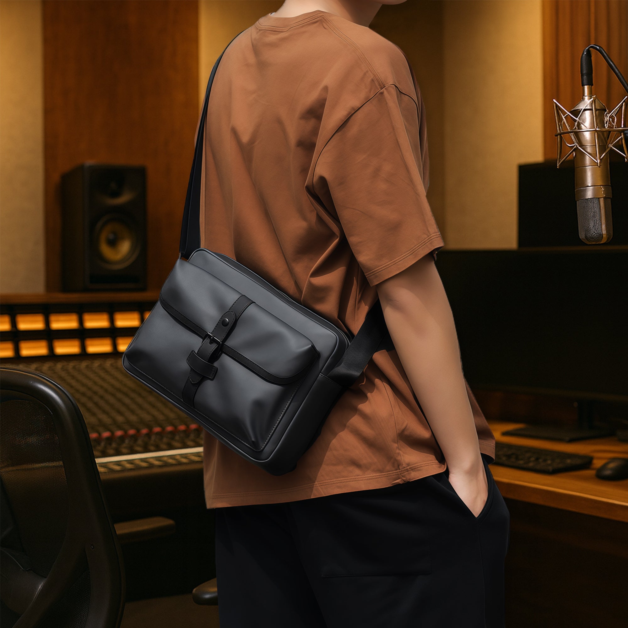 Musiin VNEX Series Audio Sampler Synth commute Bag Compatible with Akai MPC Sample/Teenage Engineering OP-1 EP-133, Portable Sling Waterproof Bag with Multi-Compartments for Travel, Live Performance
