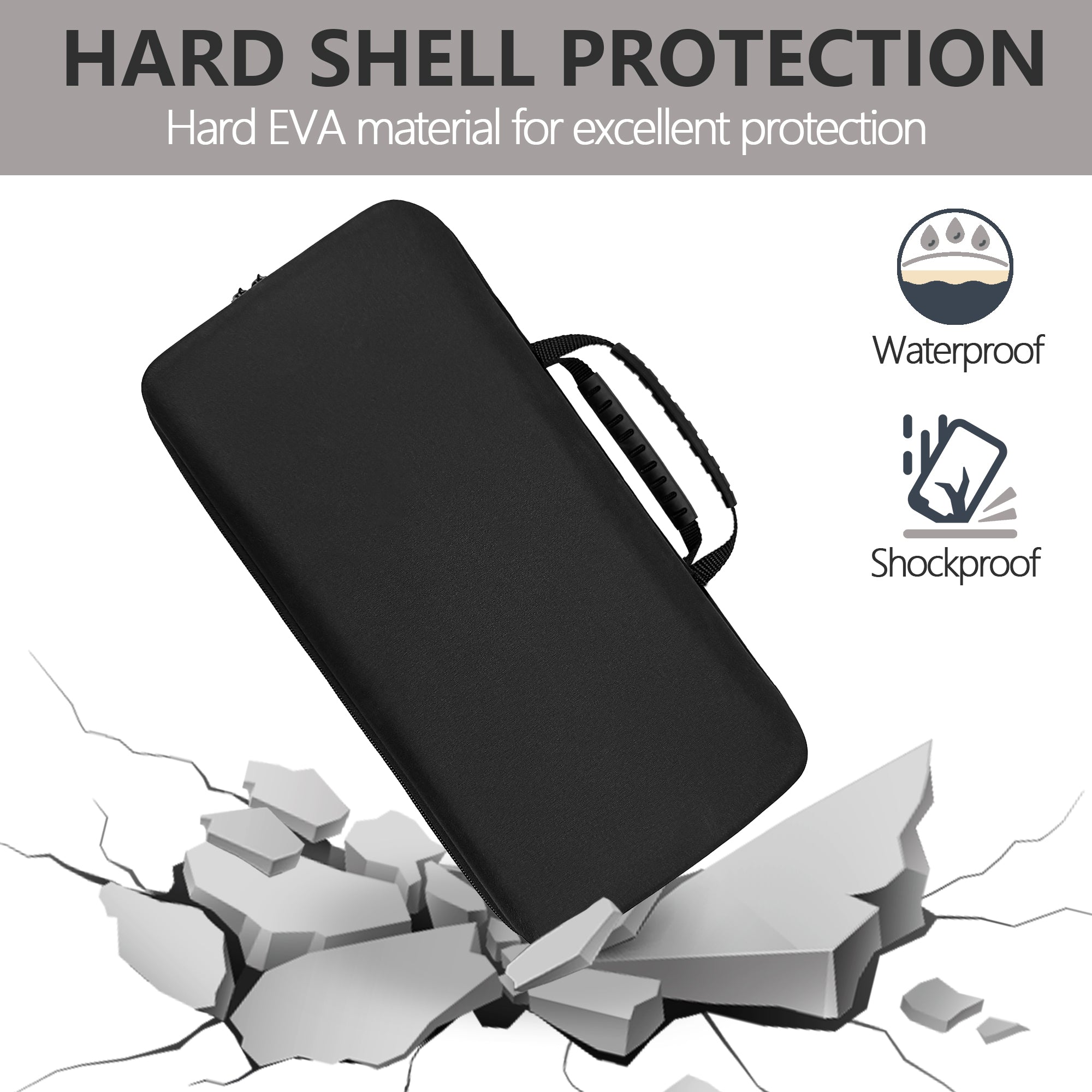 Musiin Premium DJ Controller Case Compatible with NI TRAKTOR Z1 MK3,F1,X1 Smooth Double Zippers, Soft Mesh Pocket, Hard Shell Carrying Case with Strap Ideal for Studio Storage and Outdoor Performance